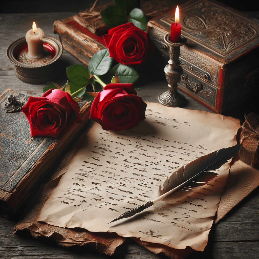 La pasión se refleja en sus ojos mientras lee la carta de su amado.