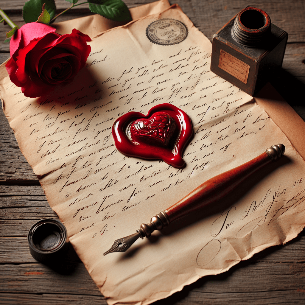 Corazón latiendo al leer dulces palabras de amor.